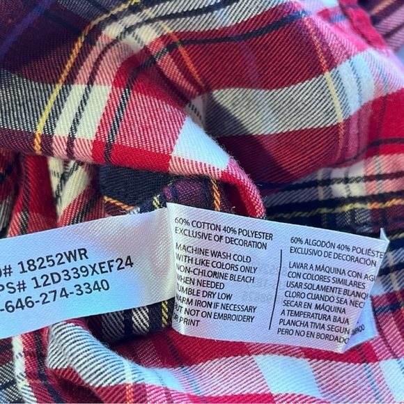 NWOT U.S. POLO ASSN. Blue/Red/White  Plaid Button Down Long Sleeve Shirt - Picture 14 of 16